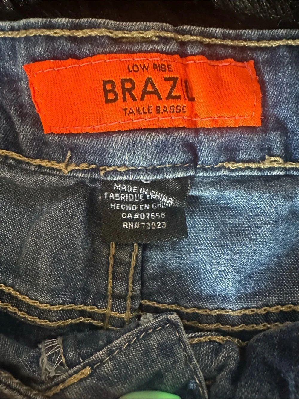 Brazil Women's low rise Y2K Blue Denim Shorts - Picture 4 of 6